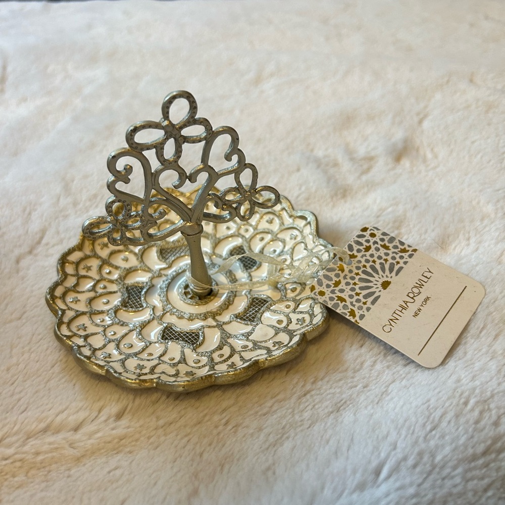 NEW Cynthia Rowley Ring & Jewelry Dish Holder with Tree